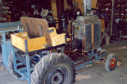 Jim Tangeman Steam PoweredGarden Tractor